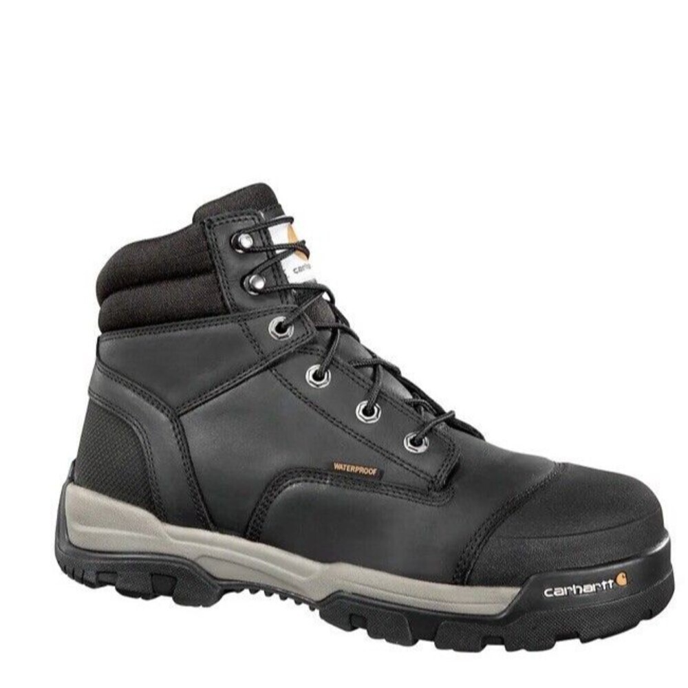 Carhartt Ground Force Composite Toe Waterproof Work Boots 6" Mens 12 Black